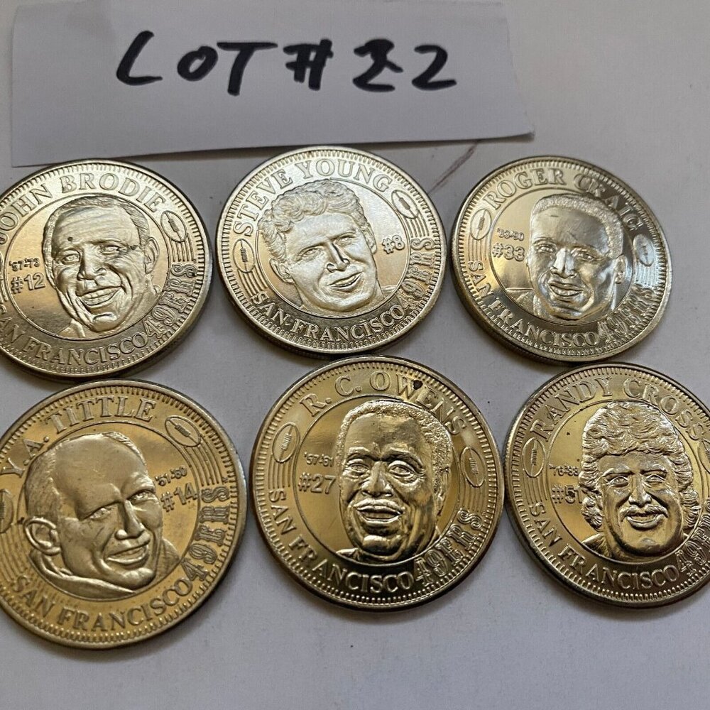 San Francisco 49ers then and now 1994-95 collectable coins 6 of 20 Lot #22